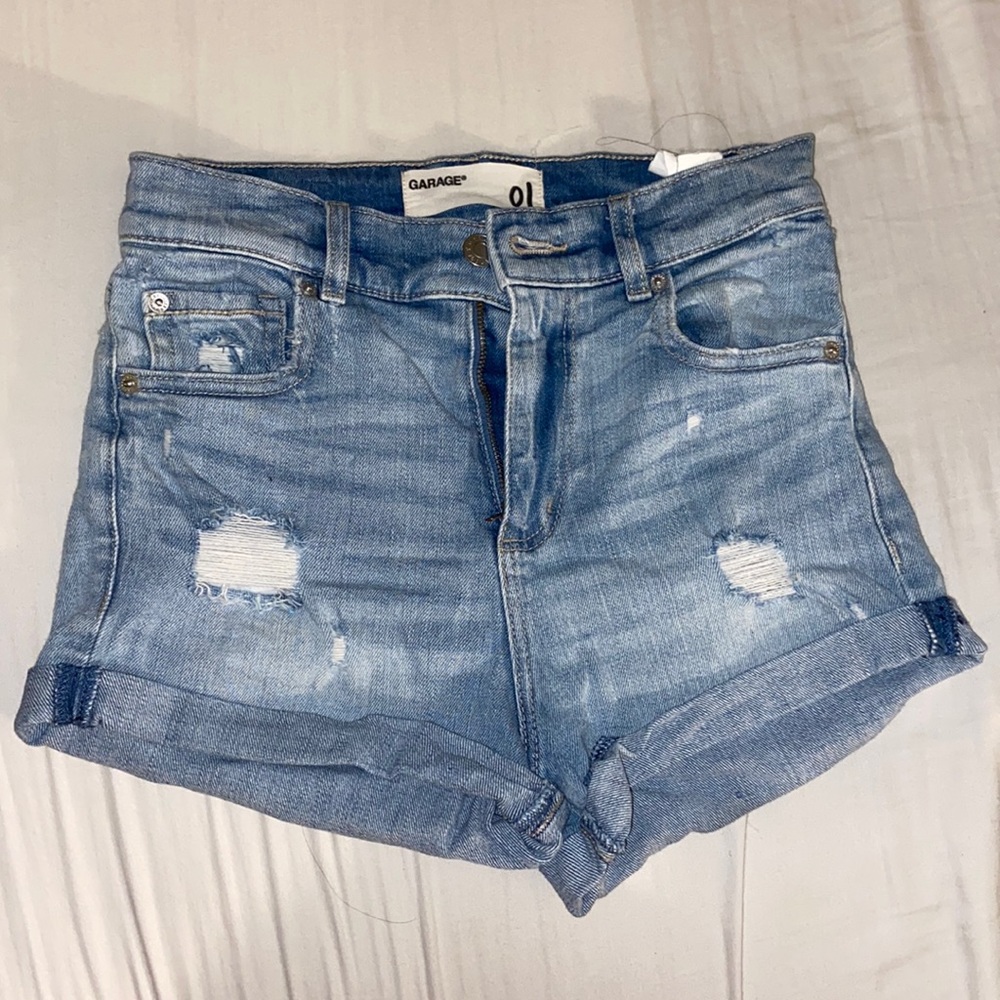 garage jean shorts high waisted